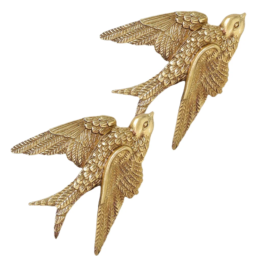 

Birds Wall Figurines Resin Bird Wall Art Swallow Wall Sculptures Sparrows Figurine Hanging Bird Ornament 3D Aninal Wall