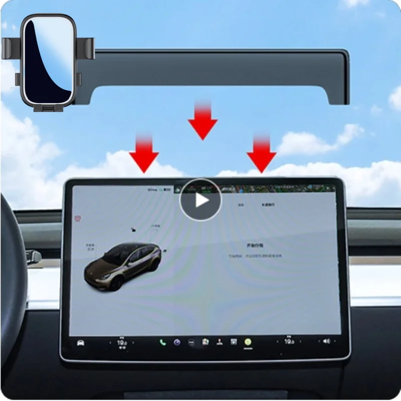 

Автомобильный держатель для телефона Tesla Model 3 Y 2017 2018 2019 2020 2021 2022, экран с фиксированным базовым навигационным кронштейном, зарядная подставка