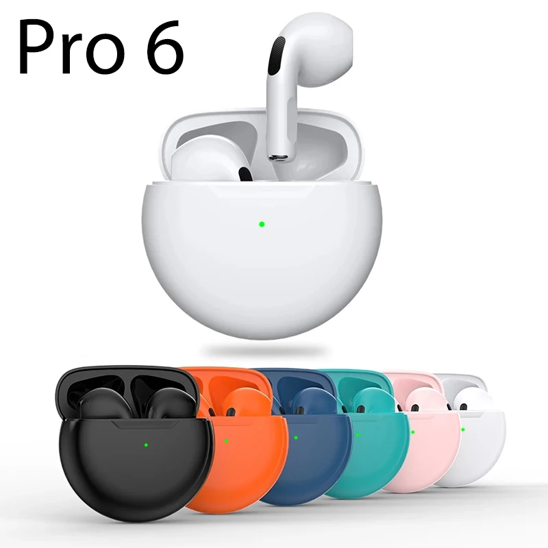 Air Pro 6 Tws Wireless Earphones Fone Bluetooth Headphones Hifi Stereo