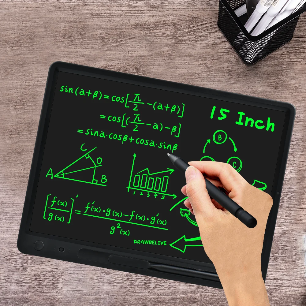 15 Inch Digital Drawing Tablet LCD Writing Reusable Electronic Graphics Board Portable Children