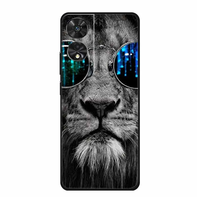 For TCL 505 Phone Case Cover Lion Wolf Tiger Black Silicone Soft Back Cover Case For TCL 505 Case Funda Para For TCL505 Shell 4