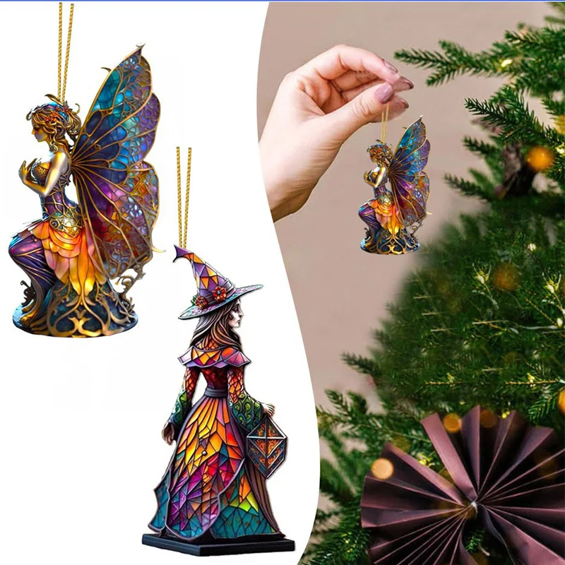 

Gorgeous Witch Car Hangings Halloween Christmas Tree Hangings Home Decoration Doll DIY Pendant Ornaments Halloween Decoration