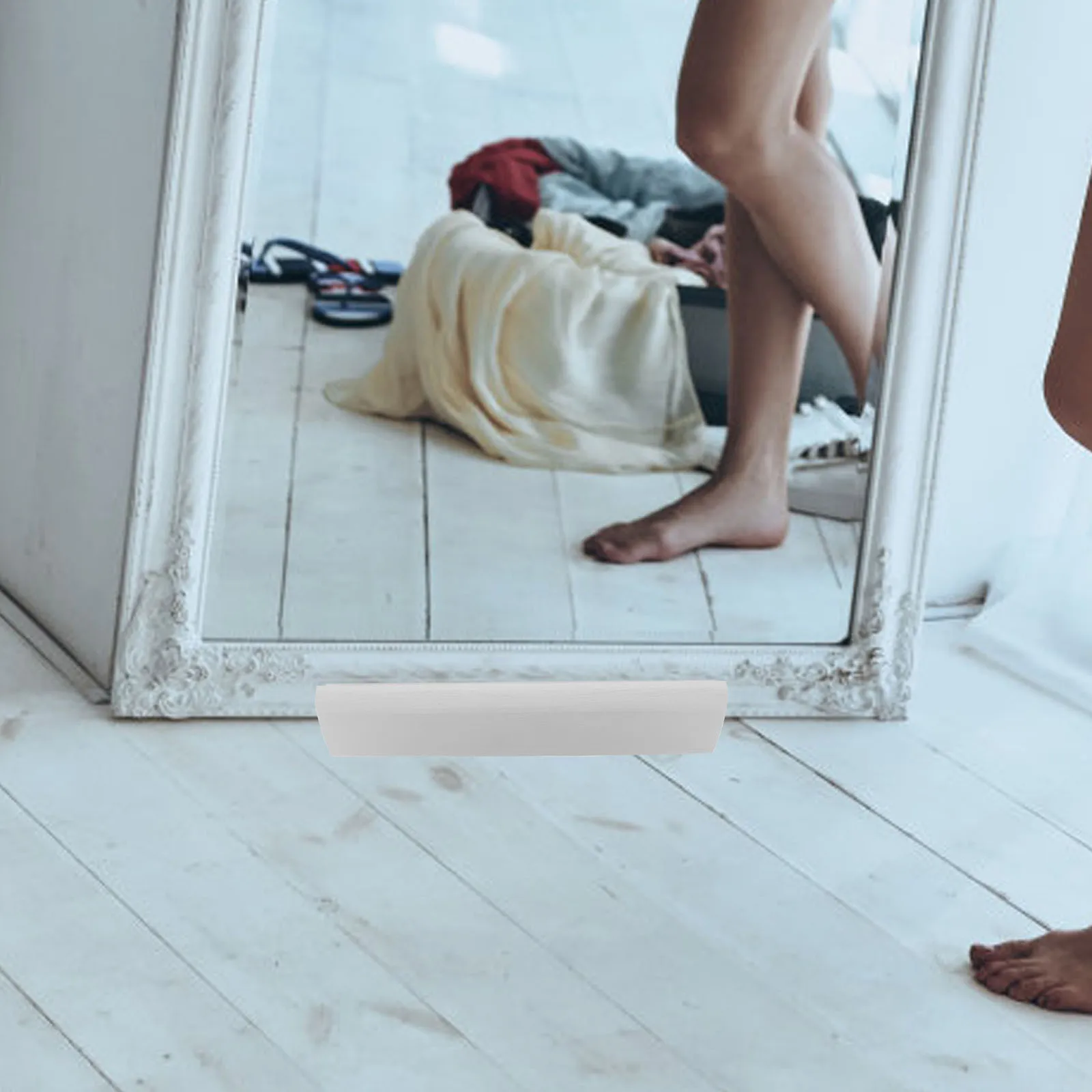 תושבת מראה מלאה מעץ עם מסגרת תמיכה למראות דקורטיביות ותצוגת אמנות