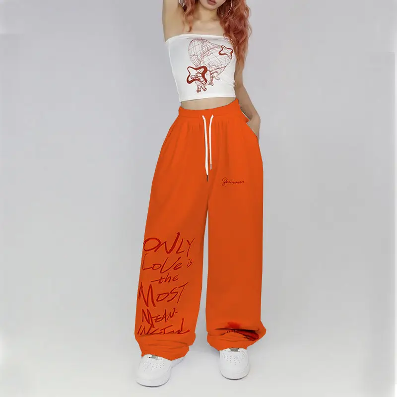 American Street Hip Hop Sports Pants Women's High Street
