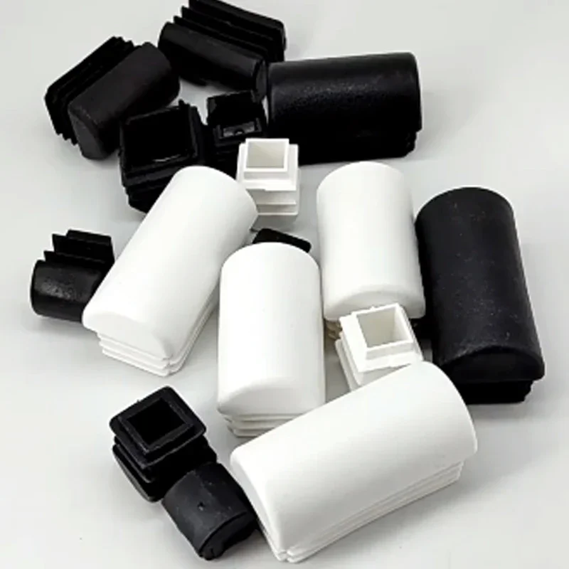 Square Arched Plastic Blanking End Cap Pipe Inner Plug For Ladder Furniture Chair Table Leg Protector Anti-slip 2/4/8/10Pcs pipe end cap