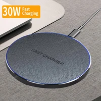 30W Ultra-Thin Fast Wireless Charger Pad for  iPhone 16 15 14 13 Samsung Galaxy S24 S23 S22 Wireless Induction Charging Station
