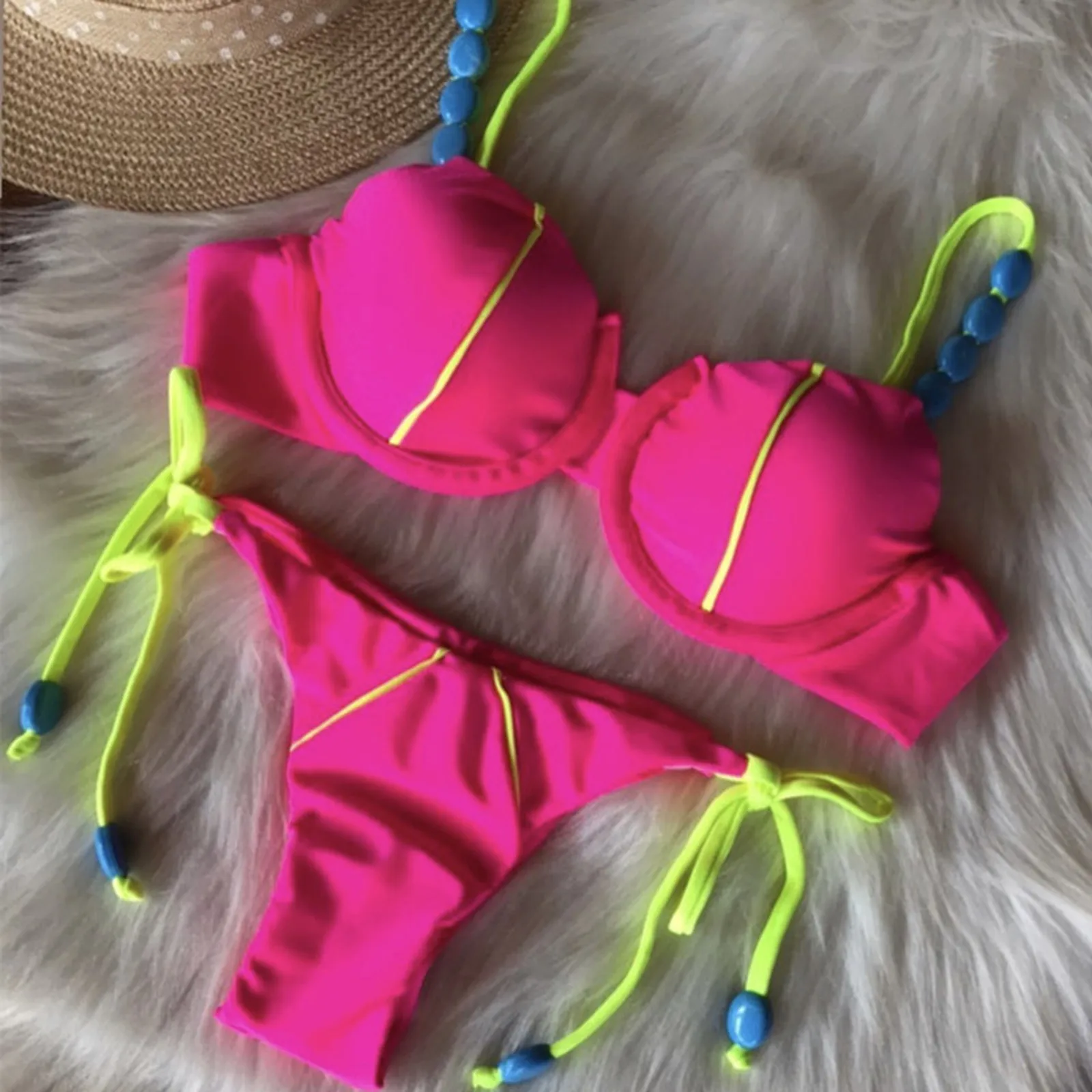 Black Bandage Swimsuit 2022 Sexy Brazilian Bikini Push Up Swimwear