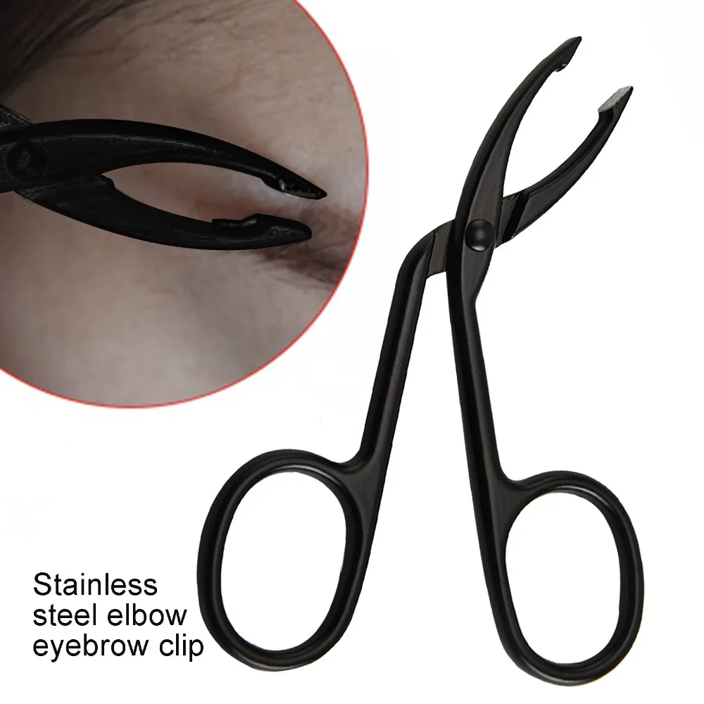 

Straight Pointed Eyebrow Pliers Clips Scissors ElbowTweezers Eyebrow Plucking Beauty Make Up Tools Professional Stainless Steel