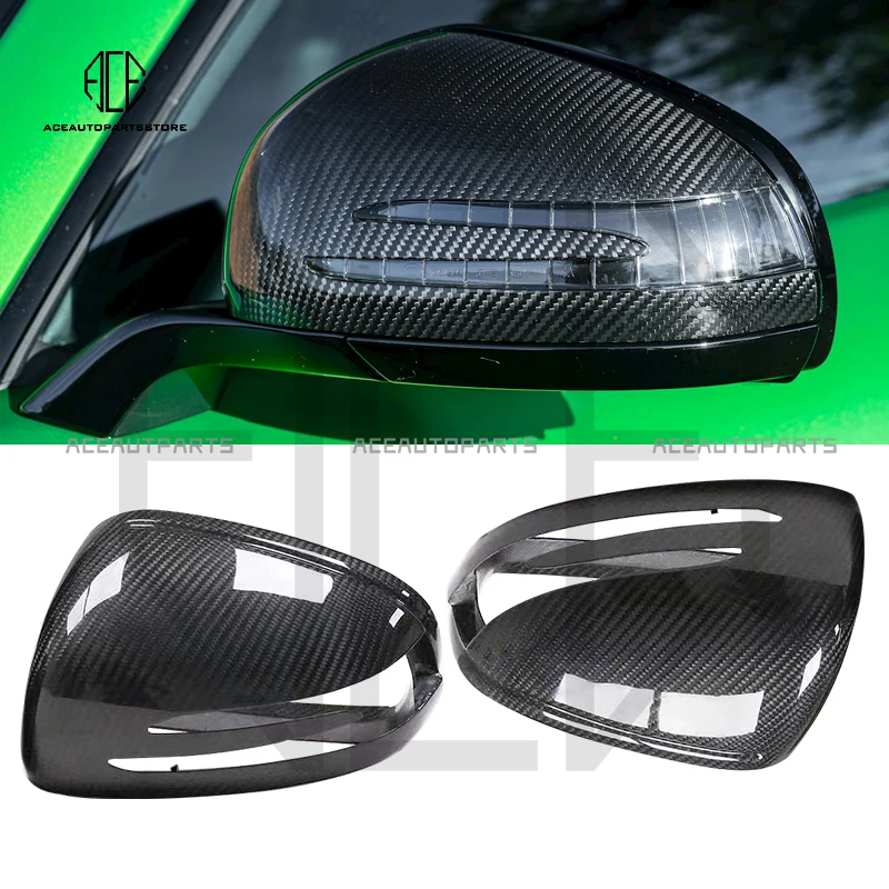 

SKL SLC SL AMG GT R172 Carbon Fiber Mirror Cover For Mercedes-Benz Rearview Full Carbon Add On Style Exterior Side Mirror Cover