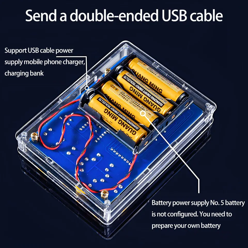 Kit di saldatura fai da te, kit di gioco elettronico fai da te, 7 in 1