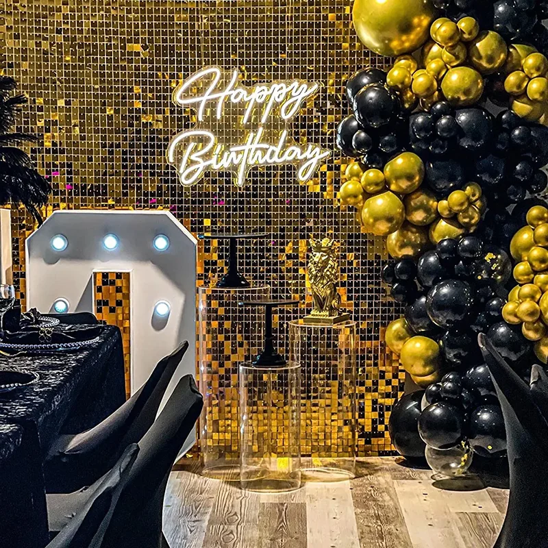 6/18/24Pcs 3D Square Sequin Panels Backdrops Home Office Art Wall Backgrouds Wedding Birthday Party Shiny Backdrop Decor 30x30cm