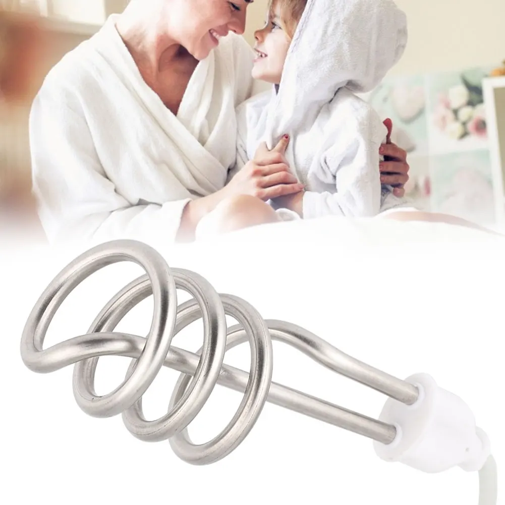 2500W Stainless Steel Immersion Heater Boiler Tankless Water Heating Rod Home Electric Hot Water Heater AU Plug 220V 6