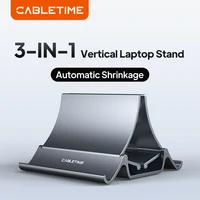 CABLETIME Support Vertical pour Ordinateur Portable Support par Gravité de Bureau Support pour Ordinateur Portable iPad Support pour Surface HP Dell MacBook Pro Air 1