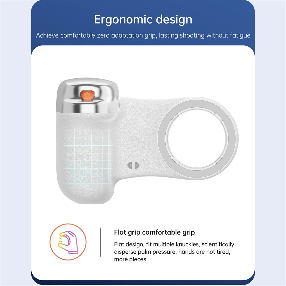 360 Rotation Magnetic Camera Grip With Fill Light For MagSafe IPhone Shutter Bluetooth Remote Control Selfie Handle_voghion.com