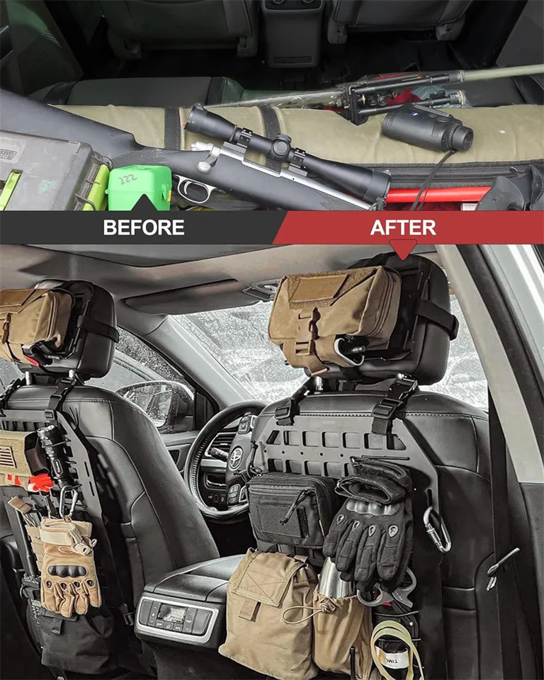 Tactical Car Seat Back Organizer | Rigid Molle Panels for Vehicles | Truck  Mount Rack Panel for Tactical Gear Accessories. - AliExpress