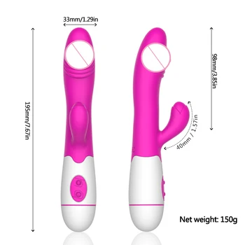 USB 30 Speeds Rabbit Vibrator for Women Vagina Dildo Vibrators Female G spot Clit Stimulator Erotic Sex Toy  For Adult Women 2