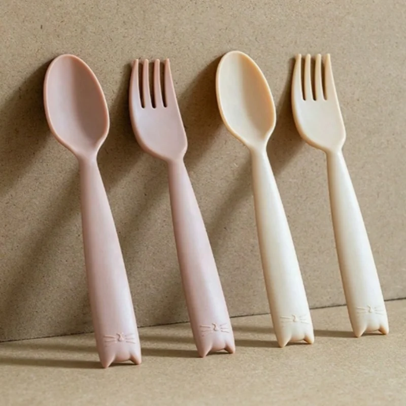 Baby Training Complementary Food Fork Spoon 2 sets