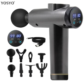 New Fascial Massage Gun Muscle Relaxation Vibration Machine Neck Back Leg Compression Massager Portable Fitness Device