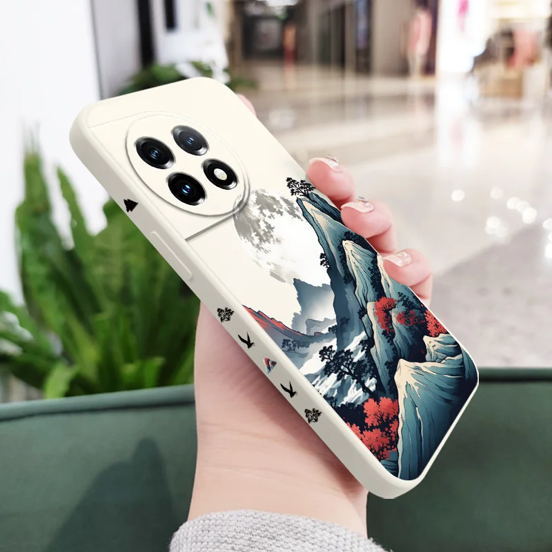 Smoke Mountain Liquid Silicone Phone Case Cover