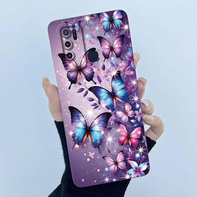 Fashion Simplicity Flower Soft Liquid Silicone Phone Case Cover