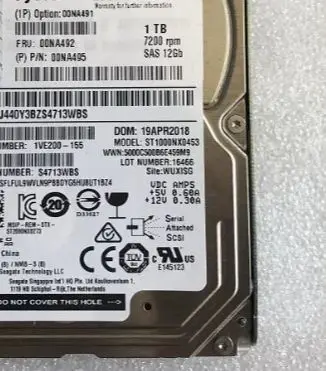 For FRU 00NA492 00NA491 X3550M5 X3850X6 1TB SAS 2 5 12Gb server hard drive