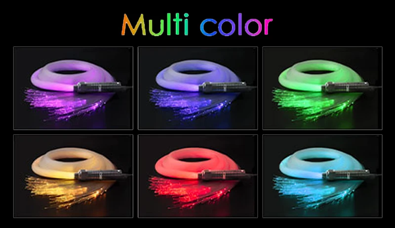Description Picture 5 of item6w Starry Sky Car Optical Fiber Star Roof Ceiling Lamp Car Decoration LED Lights APP Control Music Control