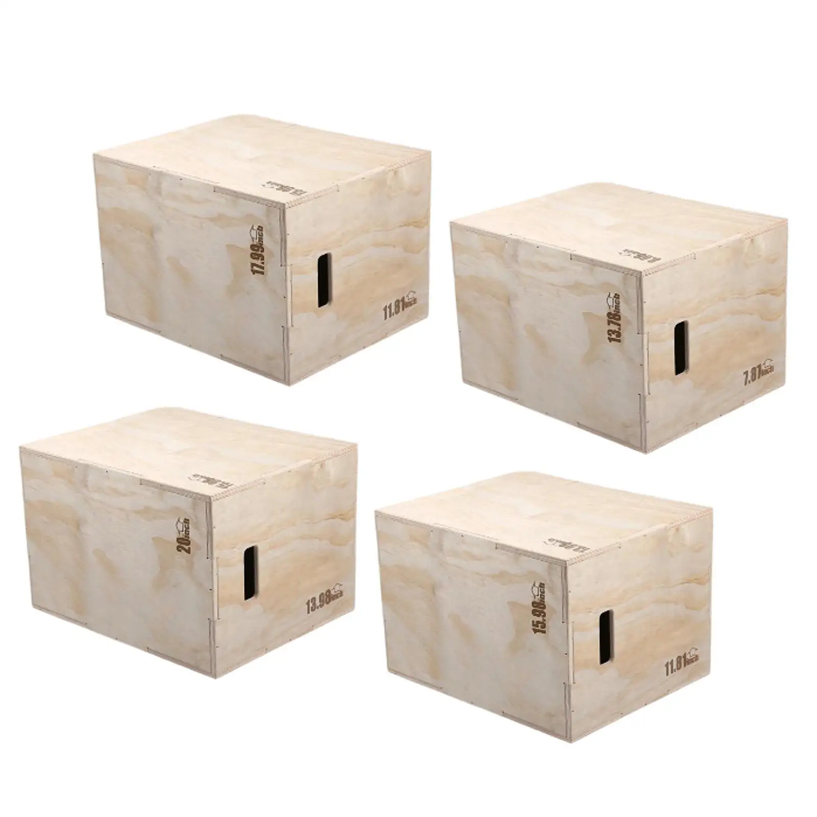 Portable Wooden Plyo Box Home Gym Agility Jumping Exercise Equipment for Conditioning Training