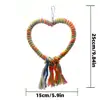 Bird Stand  Grinding Claw Embossed Cage Decoration Bird Swing Bird Toy Creative Gift Love Bird Color  Rope Accessories 5