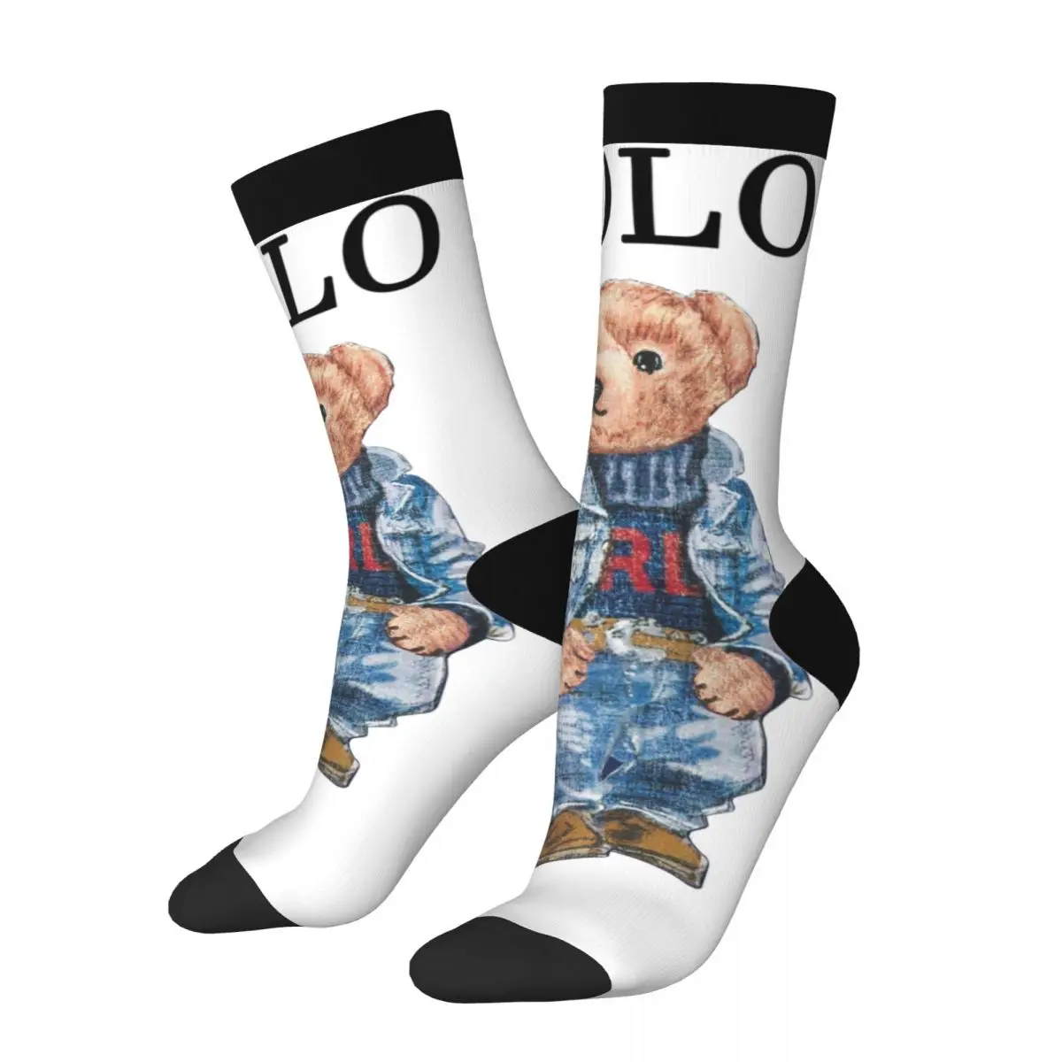 Teddy Bear Unisex Socks Hiking 3D Print Happy Socks Street Style Crazy Sock 2020 cute kawaii bear ankle socks college style lovely casual short sock funny bear personality tide calcetines cotton socks