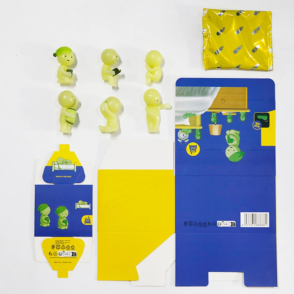Geschenk: Mehrere Serien von nachtleuchtenden grünen Puppen – Überraschungs-Mystery-Box mit Actionfiguren als Deko-Desktop-Modellspielzeug – Detail 26