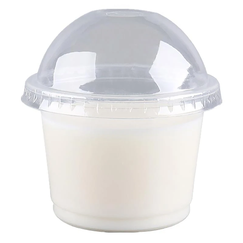 250ml Disposable Salad Cup Transparent Plastic Dessert Bowl Container Ice Cream Desserts Bowls Plastic Cups With Lids 20pcs