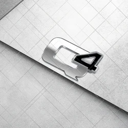Metal 3D Q4 Q2 Logo Car Styling Steering Wheel Key Letter Emblem Sticker (Q4 Badge)