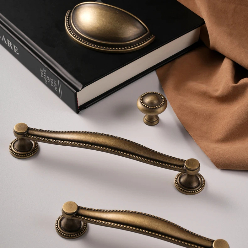 solid brass drawer knob antique brass furniture hardware