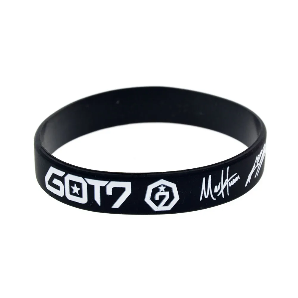 GOT7 Member Signature Silicone Wristband - Stylish 1/2 Inch Wide Bracelet