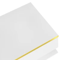 Table basse avec rangement, LED 16 couleurs et plateau en verre, robuste, pour le salon, rangement simple, en aggloméré – blanc 5