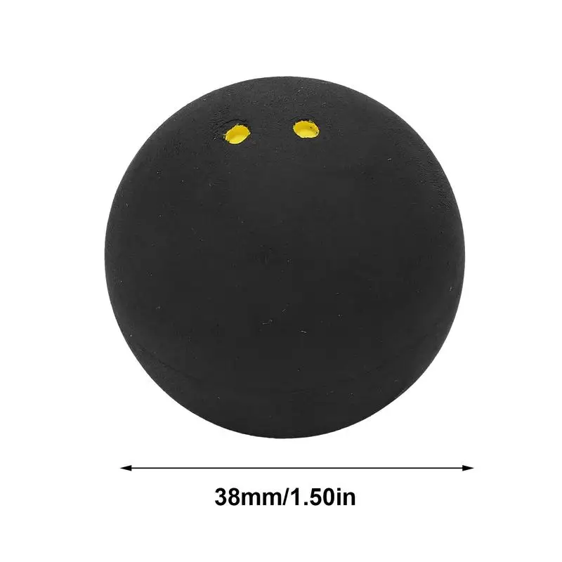 Squash Balls Double Yellow Dot Competition Squash Ball 38mm Racket Balls For Slow Speed Play Professional Tournaments