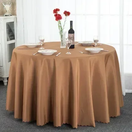 

Tablecloth restaurant Thicken Pure big round tea table Hotel cloth meeting Color black