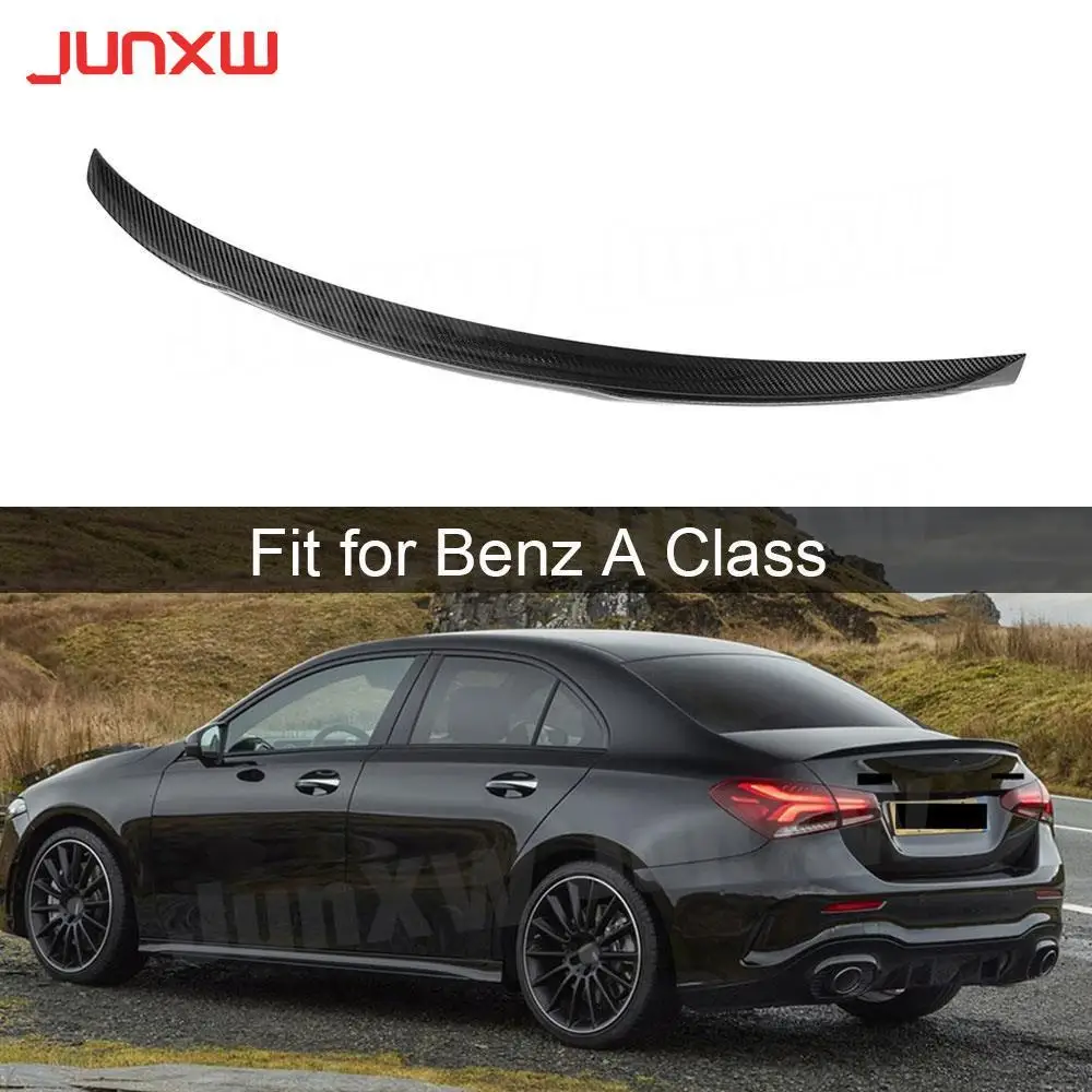 

Dry Carbon Rear Boot Spoiler For Mercedes Benz A Class W177 A250 A35 AMG Sedan 2018 + Car Trunk Spoiler Wing