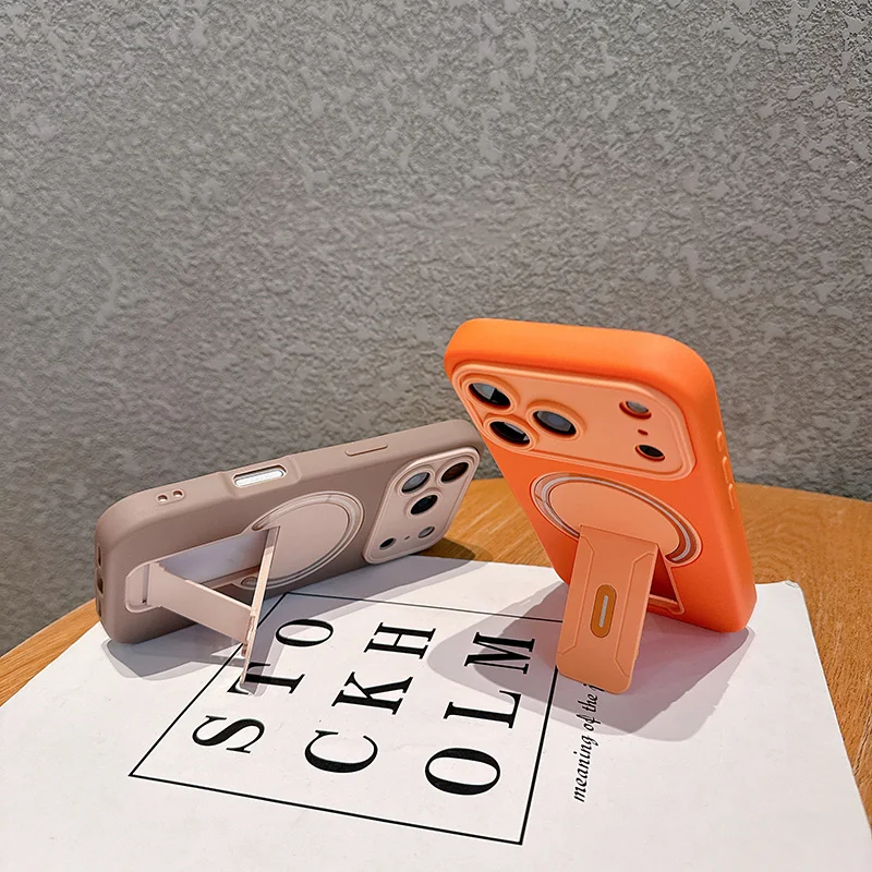 Fold Stand Magnetic Phone Case with Large Window and Matte Armor Bumper