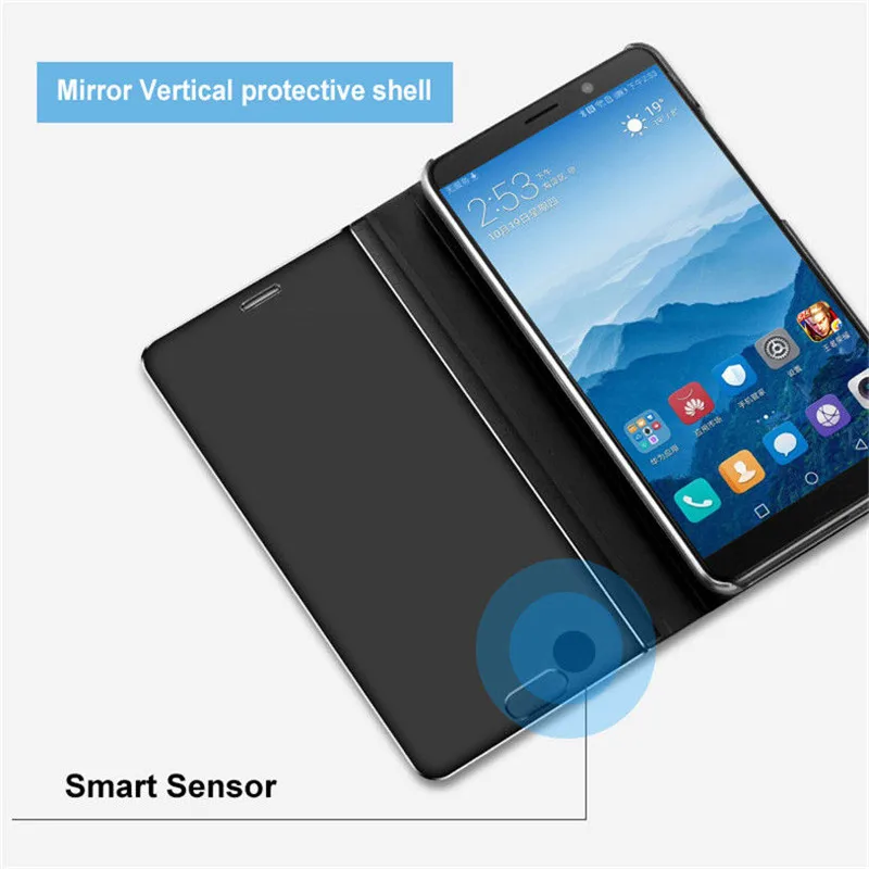 phone pouch for running For VIVO Y12S Y20 Y20i Y20S Y21 Y21S Y31 Y33S Y51 Y51A Y65 Y66 Y67 Y69 Y71 Y73 Y75 Y81 Y83 Case Smart Mirror Flip Stand Cases phone pouch for ladies