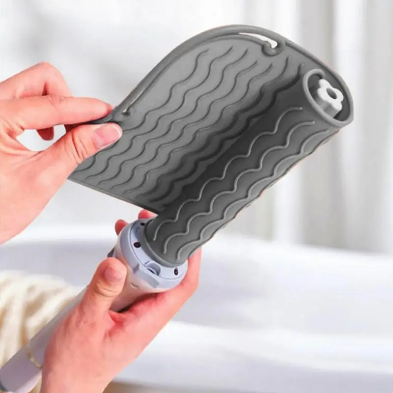 Silicone Hair Curling Wand Cover Hair Straightener Storage Bag Hairdressing Curling Iron Insulation Mat Heat Resistant Pouch