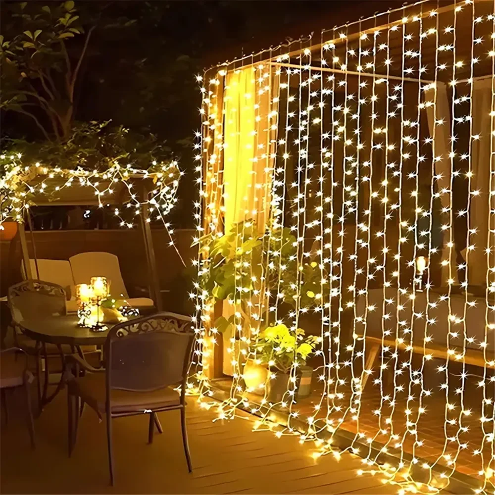 Description Picture 5 of item6M/3M USB LED Curtains Festoon Led Light Garlands New Year Christmas decorations Wedding Decor Outdoor Garden Lights