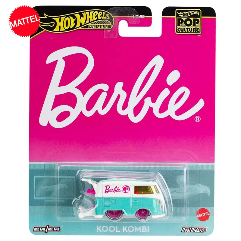 

Original Mattel Hot Wheels Premium Car 1/64 Pop Culture Barbie Kool Kombi Vehicle Toys for Boys Girls Collection Birthday Gift