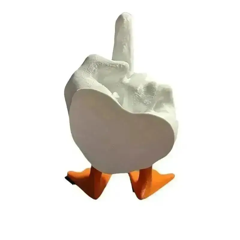Creative Middle Finger Duck Cute Resin Statue Decoration Duck Small Desktop Ornaments Duck Garden Art Home Office Decorative
