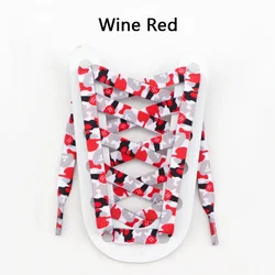 Vibrant Camouflage Print Flat Shoelaces - 160cm (Wine red)