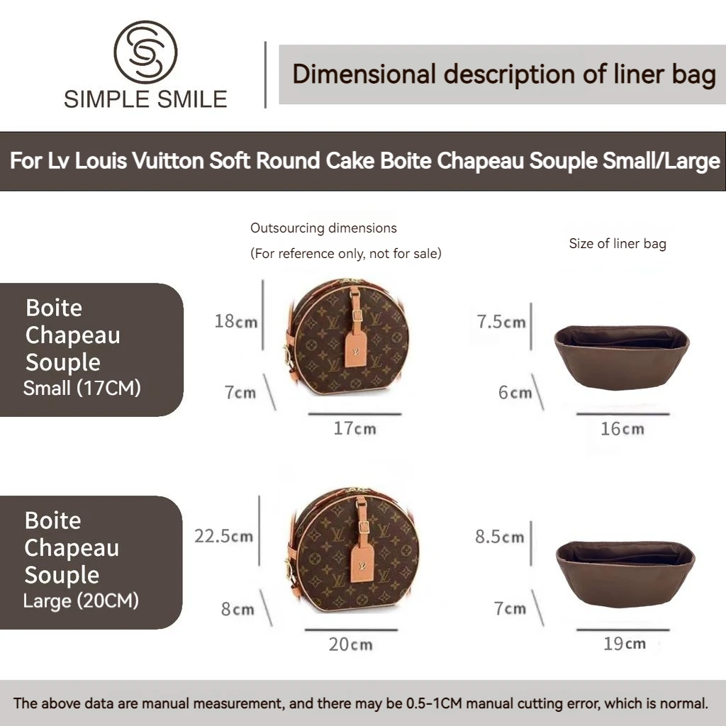  Purse Organizer for LV Boite Chapeau Souple bag,LV