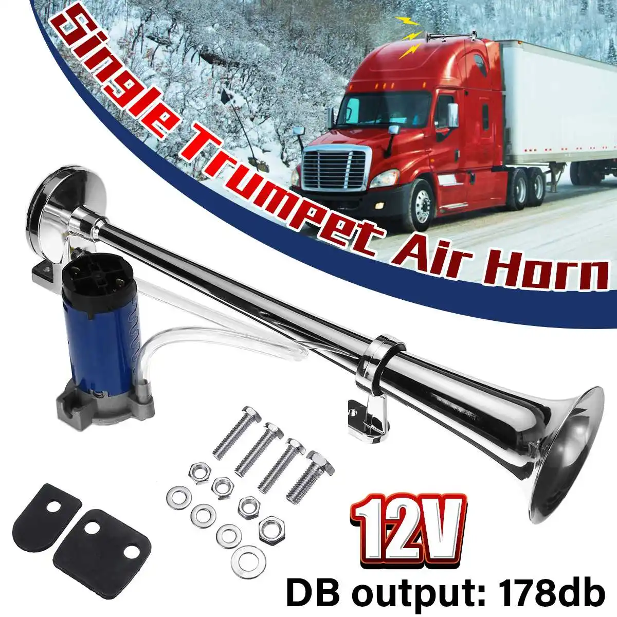 Auto horn super laut 12v 178db einzelne Trompete Luft horn mit