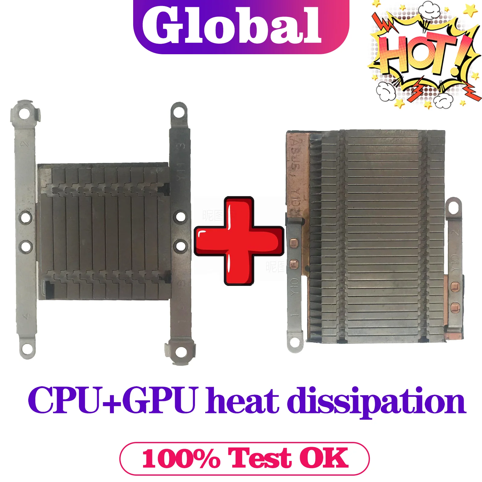 Arrefecimento Cpu Gpu Módulo Radiador Dissipador de Cobre Asus X541u X541uak X541uv X541uvk X541uj F541u A541u R541u X540l X540lj Cpu