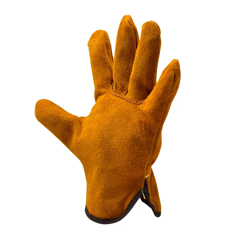Work Gloves Men Cowhide Driver Hunting Driving Farm Garden Welding Security Protection Mechanic