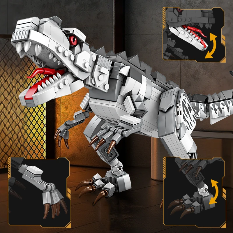 Dinosaur Building Blocks Set T-Rex Model Dinosaur World Animal Architecture Bric